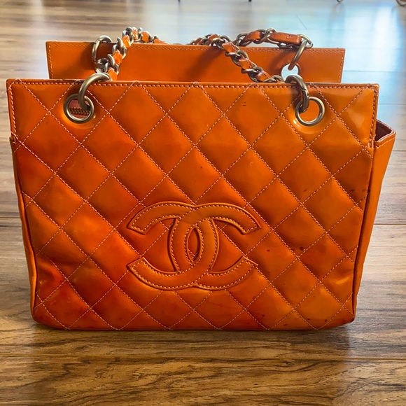 CHANEL Handbags - Vintage Chanel orange bag size: 10” x 5” x 7.5”
